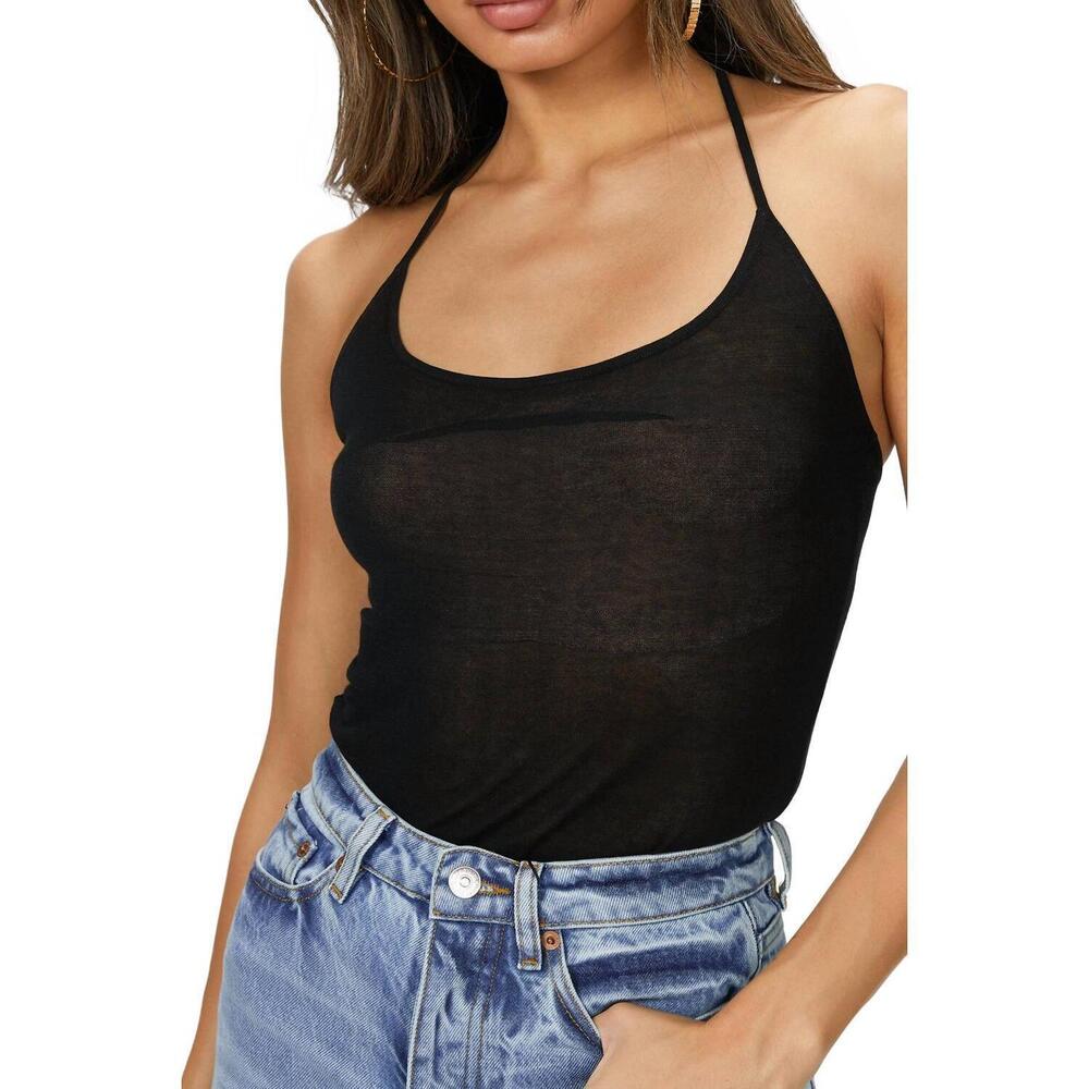 NEW MARYAM NASSIR ZADEH panorama tank in black